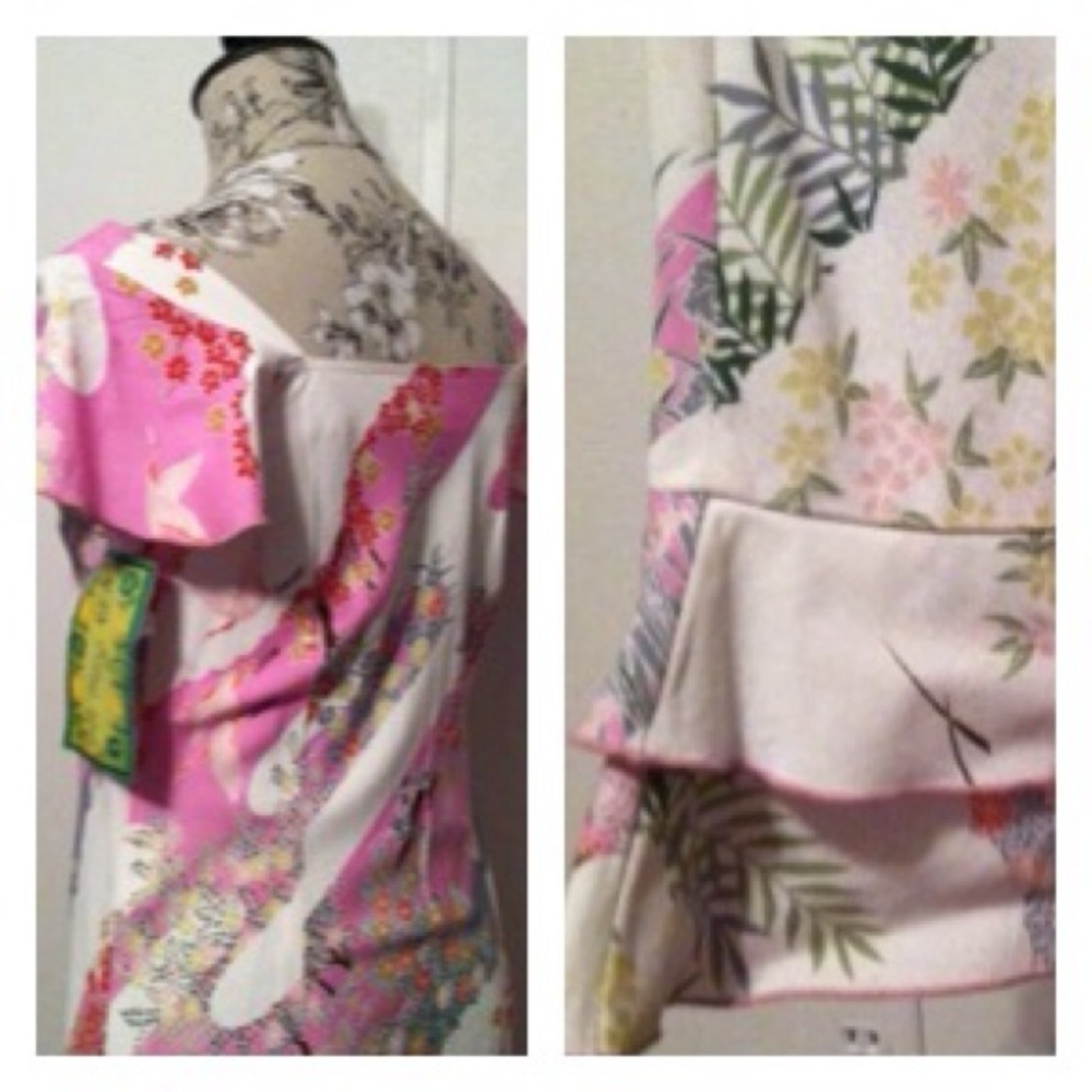 🆕 Pink Flower With Ruffle Dress S - Picture 2 of 4